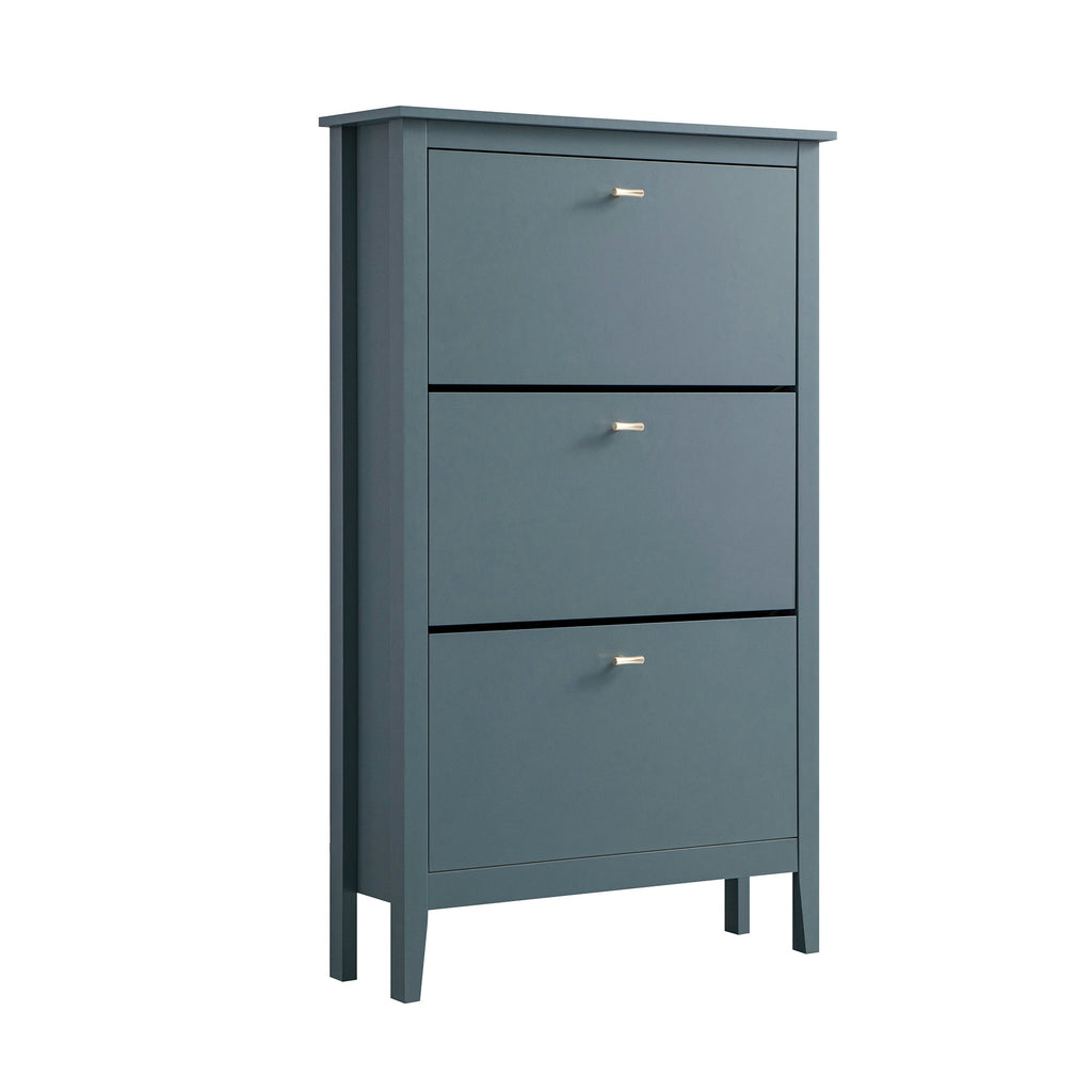 Oakham 3-Tier Shoe Cabinet, Stormy Blue