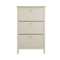 Oakham 3-Tier Shoe Cabinet, Shaded White