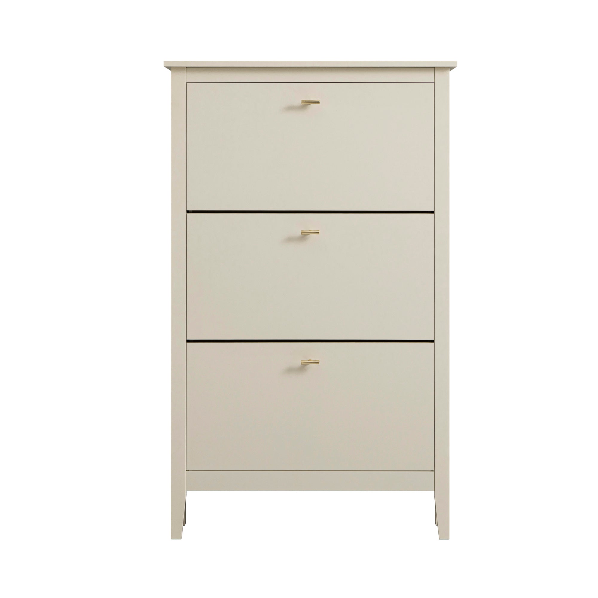 Oakham 3-Tier Shoe Cabinet, Shaded White