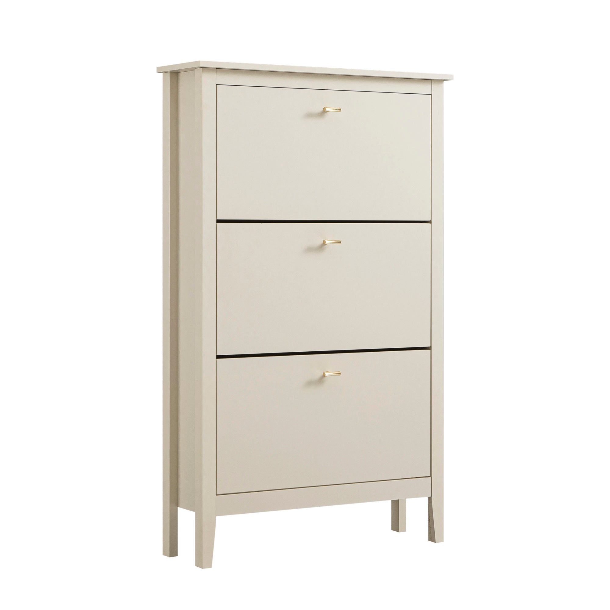 Oakham 3-Tier Shoe Cabinet, Shaded White