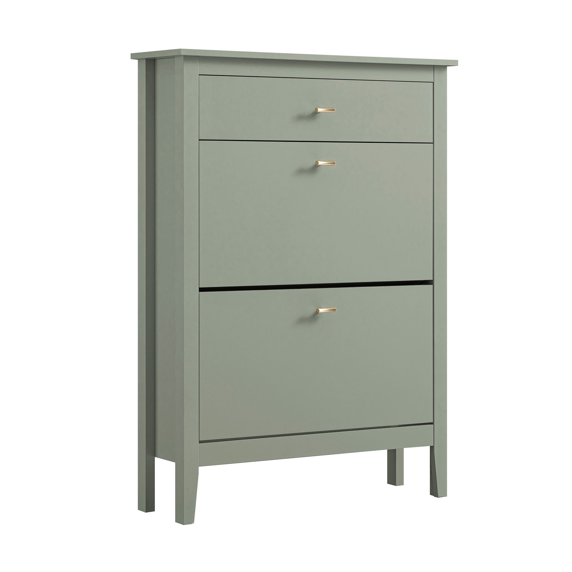 Oakham 2-Tier Shoe Cabinet with Top Drawer, Desert Sage