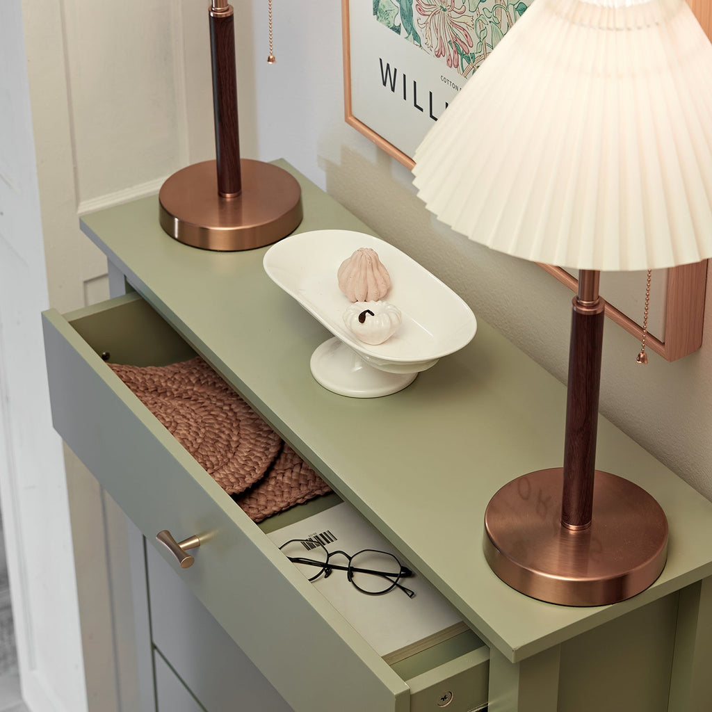 Oakham 2-Tier Shoe Cabinet with Top Drawer, Desert Sage