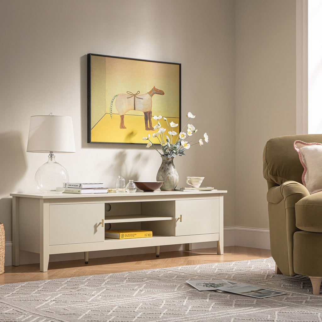 Oakham 150cm TV Unit, Shaded White