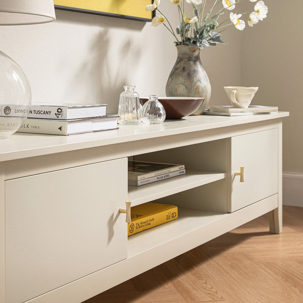 Oakham 150cm TV Unit, Shaded White