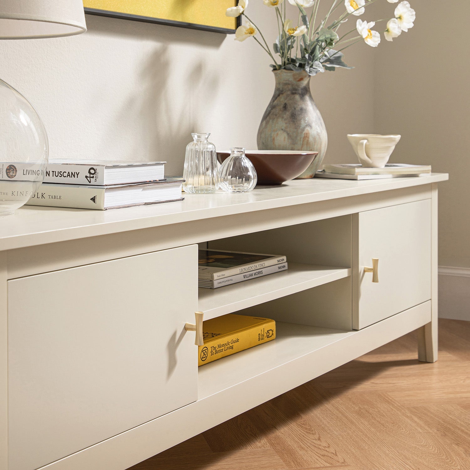 Oakham 150cm TV Unit, Shaded White