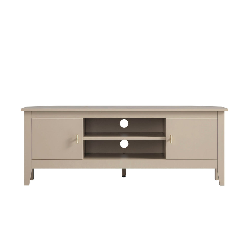 Oakham 120cm Corner TV Unit, Deep Greige