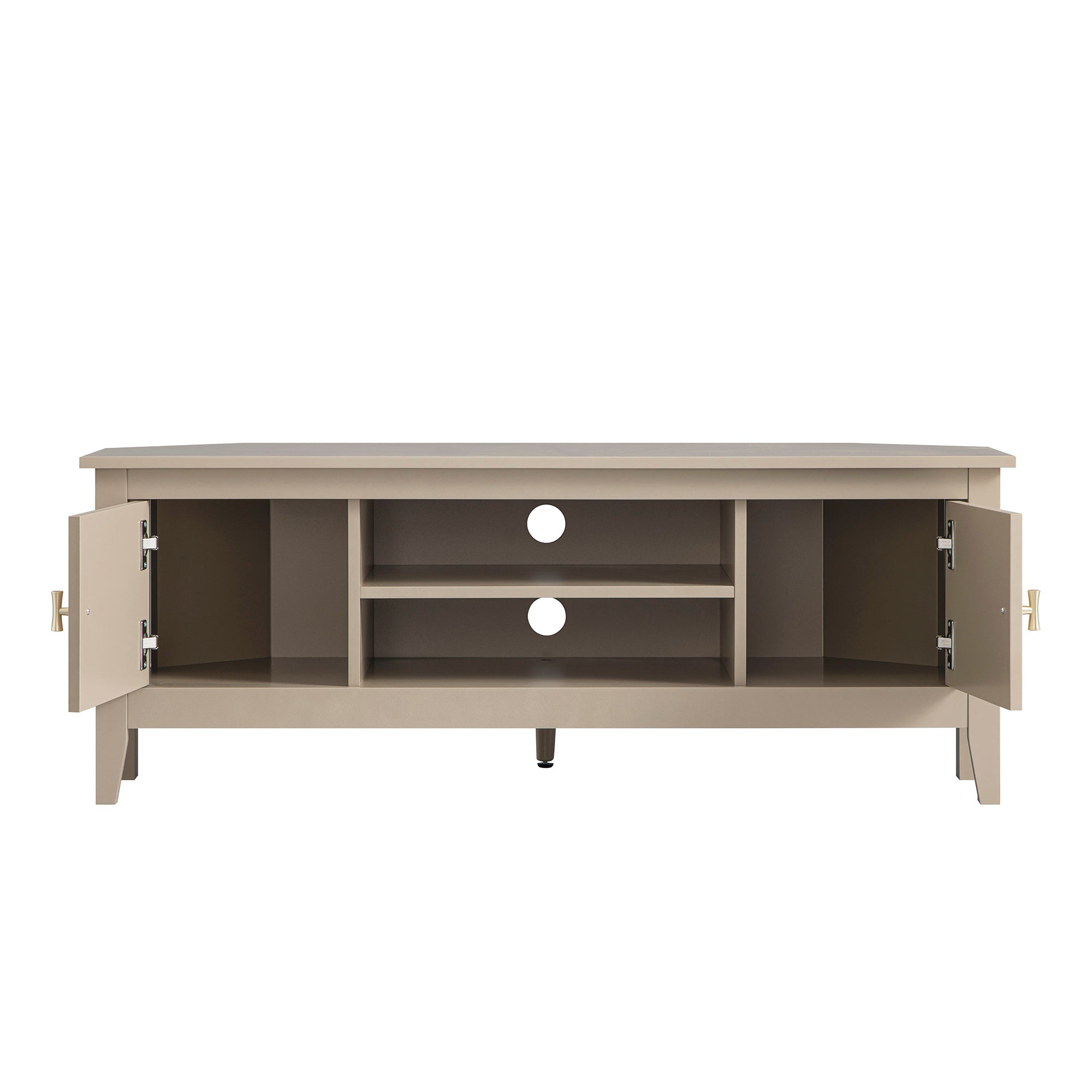 Oakham 120cm Corner TV Unit, Deep Greige