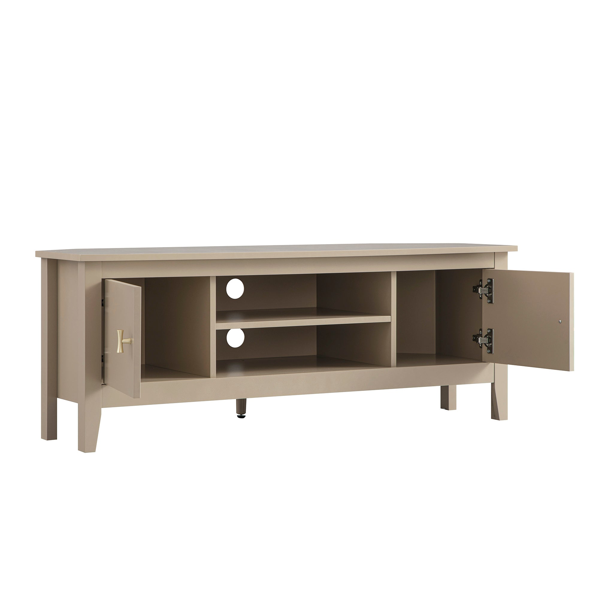 Oakham 120cm Corner TV Unit, Deep Greige