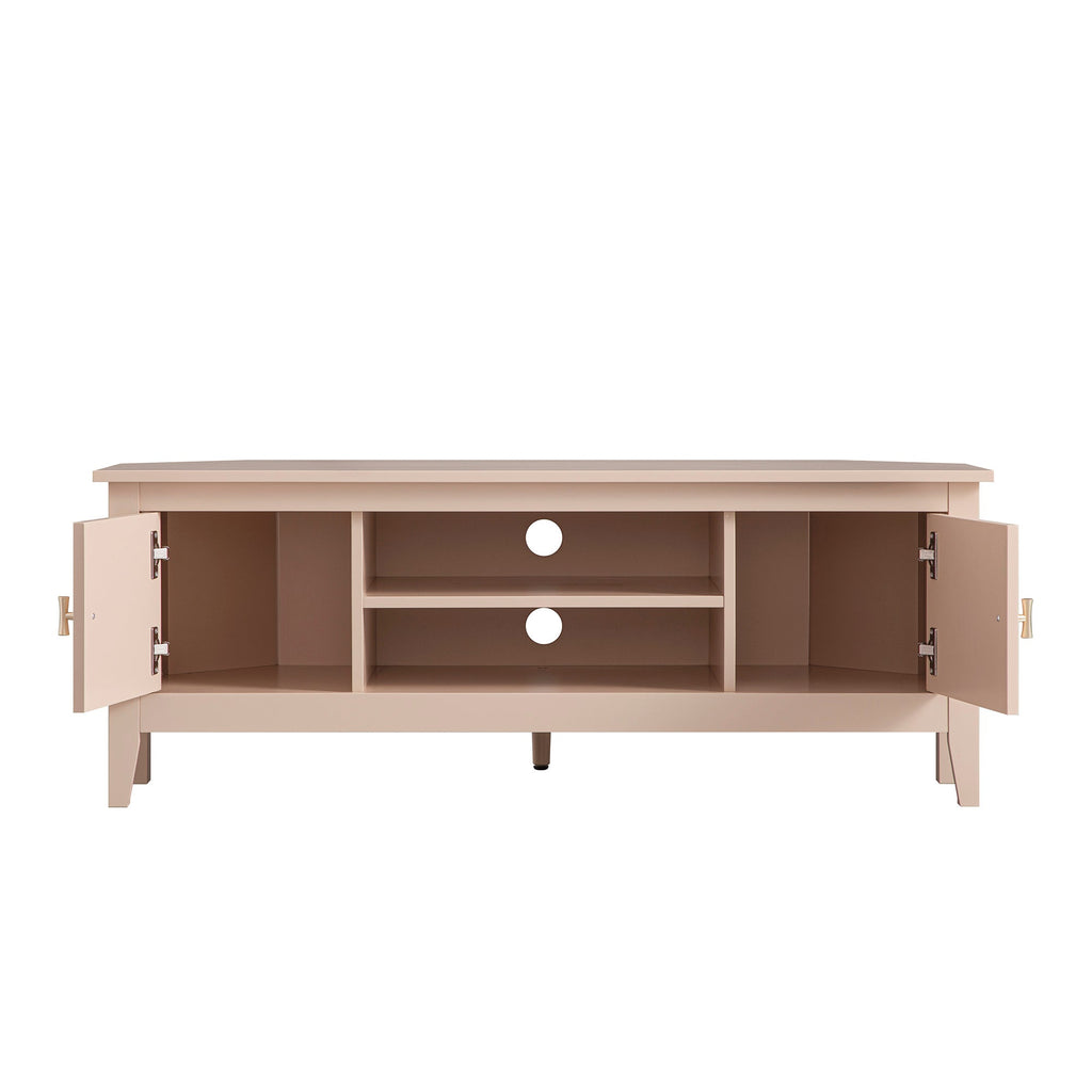 Oakham 120cm Corner TV Unit, Nude Pink