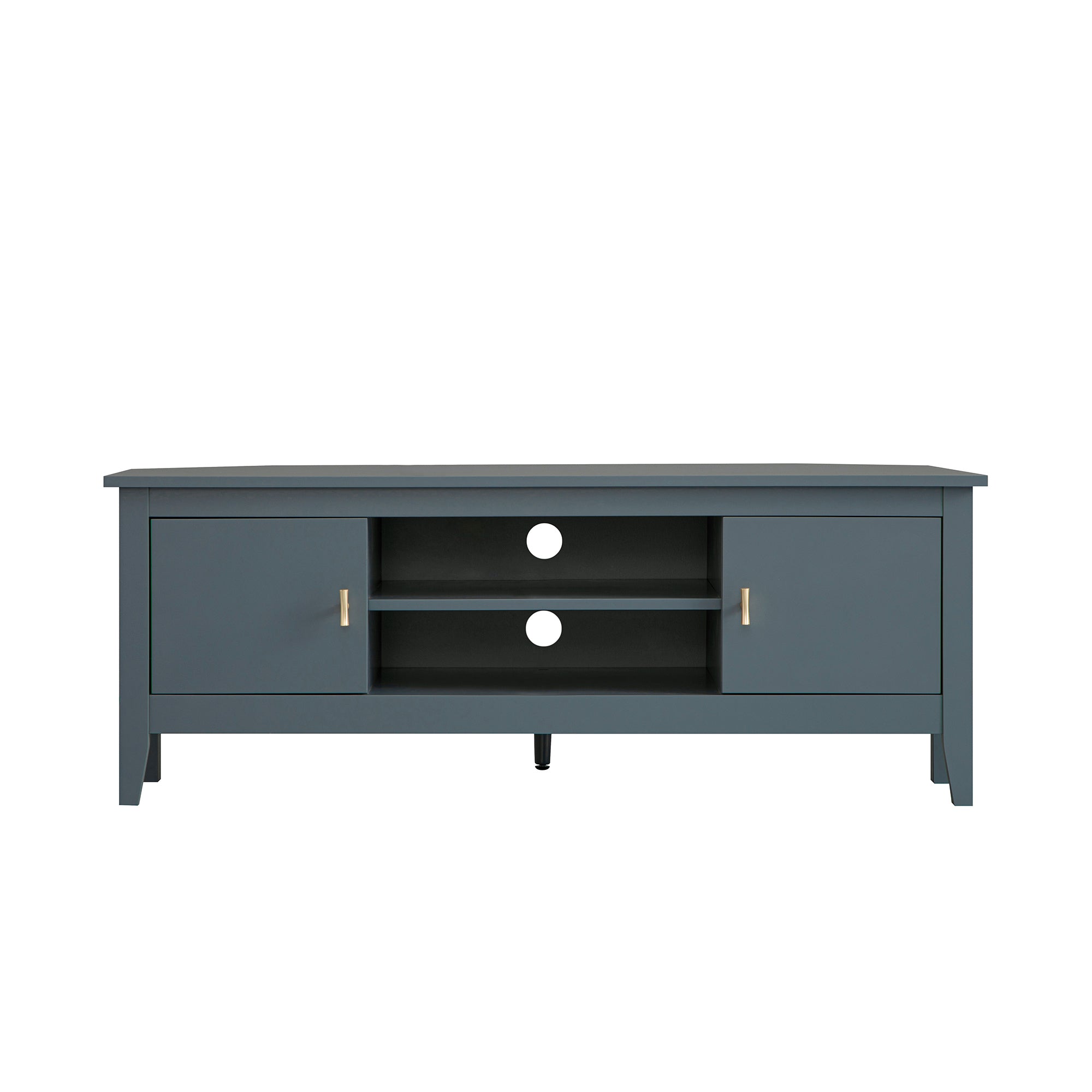 Oakham 120cm Corner TV Unit, Stormy Blue