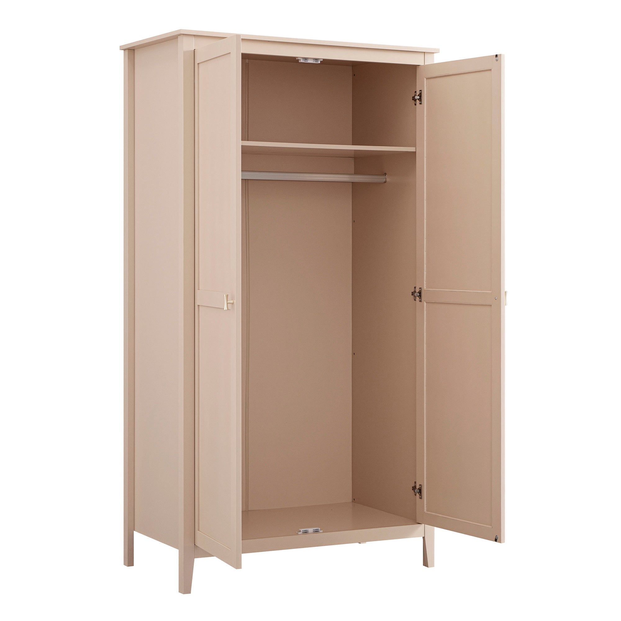 Oakham Double Wardrobe, Nude Pink
