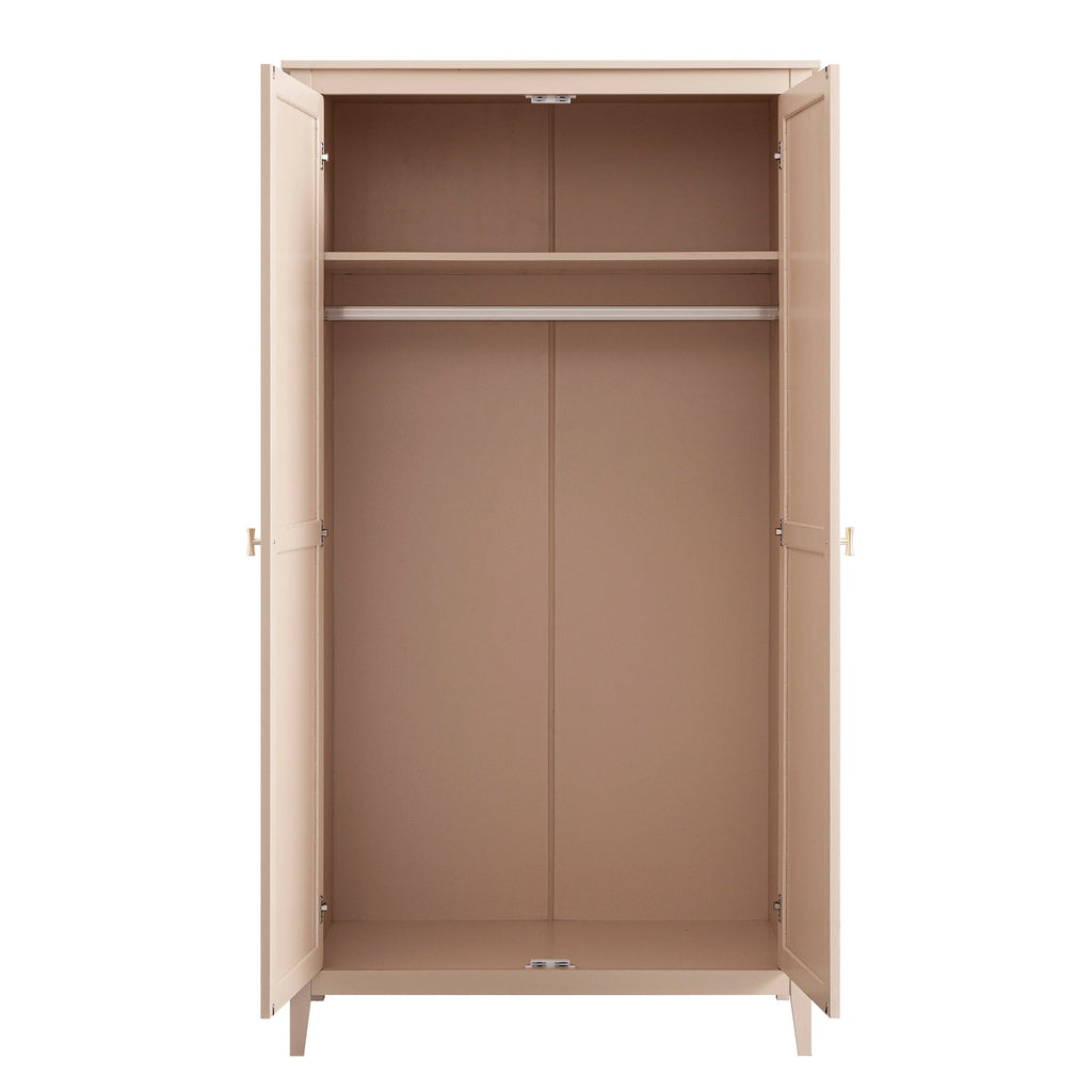 Oakham Double Wardrobe, Nude Pink