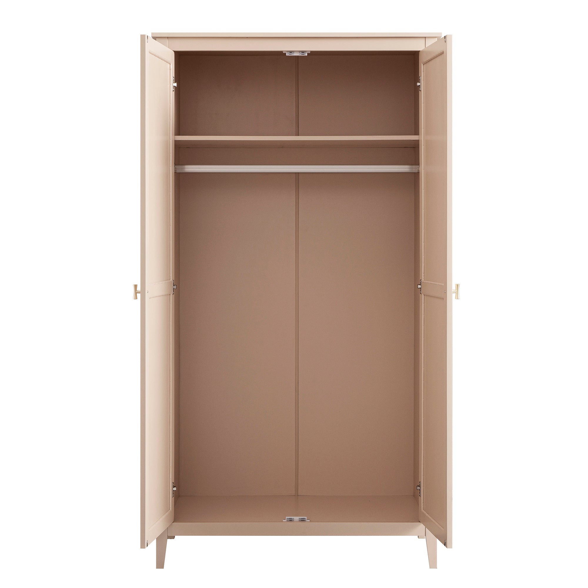 Oakham Double Wardrobe, Nude Pink