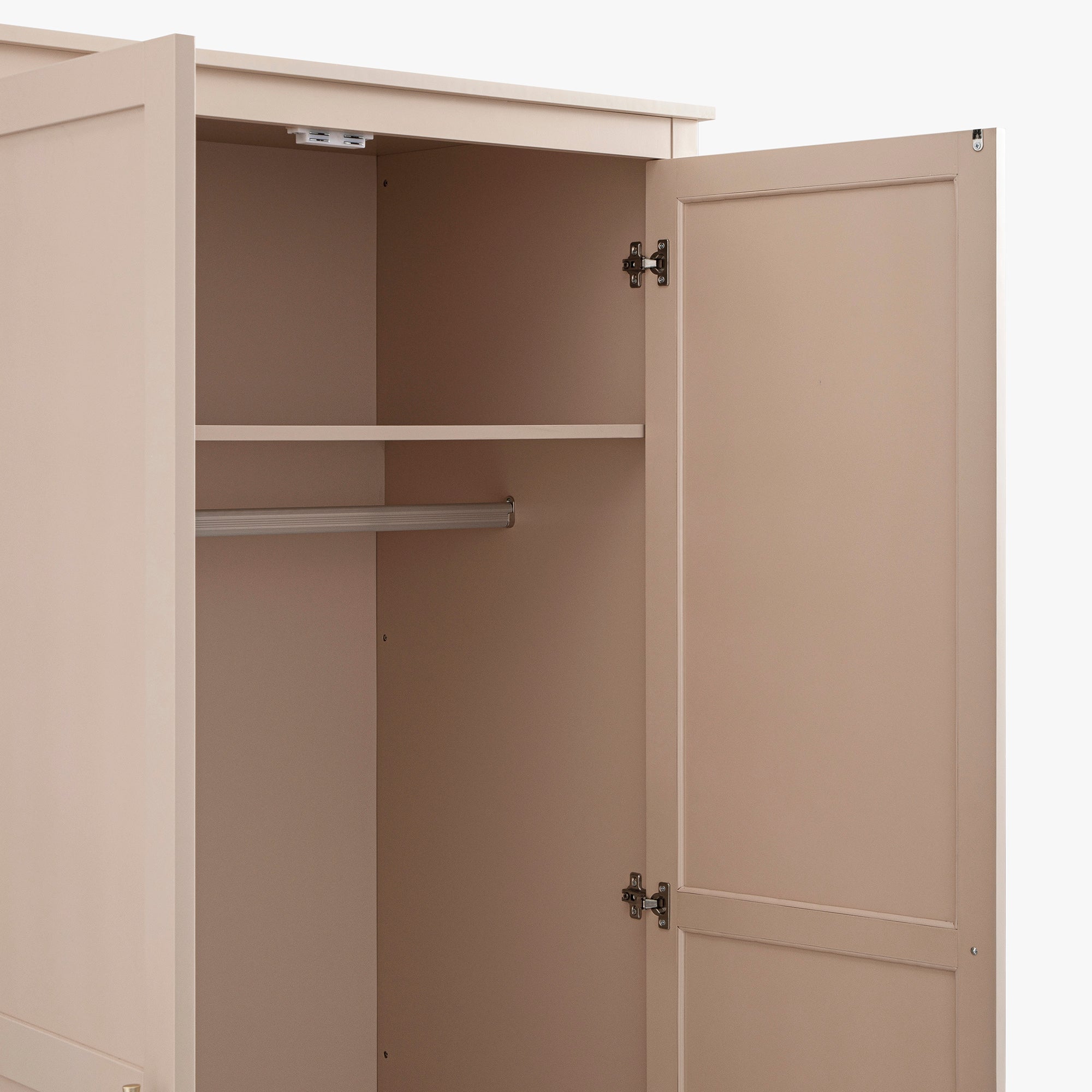 Oakham Double Wardrobe, Nude Pink