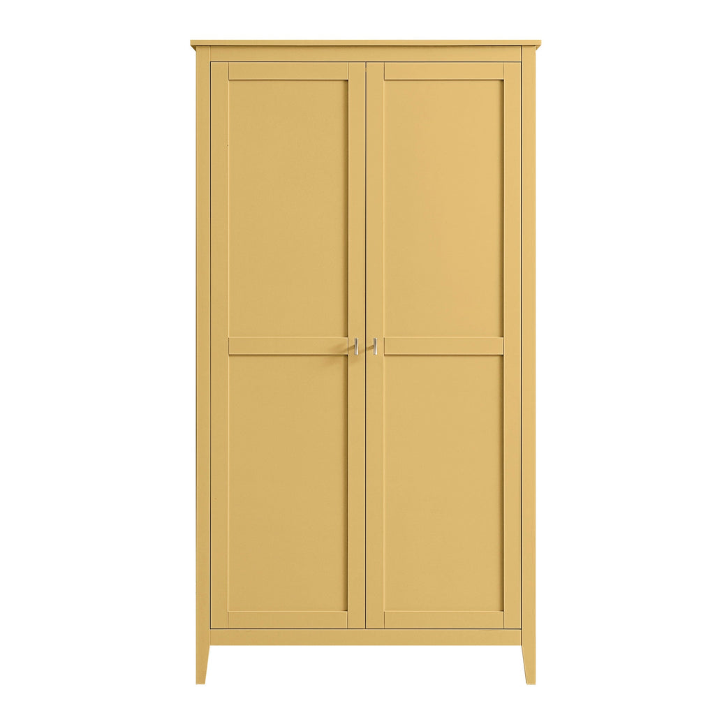 Oakham Double Wardrobe, Rattan Yellow