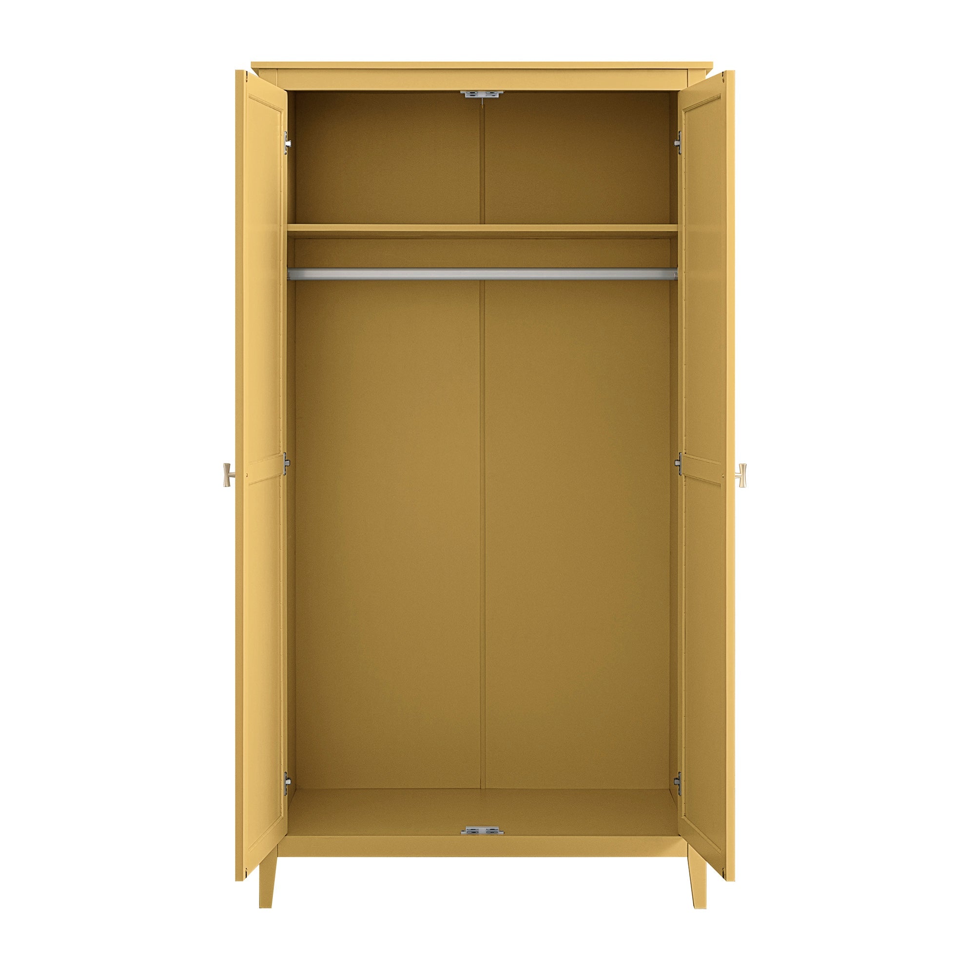 Oakham Double Wardrobe, Rattan Yellow
