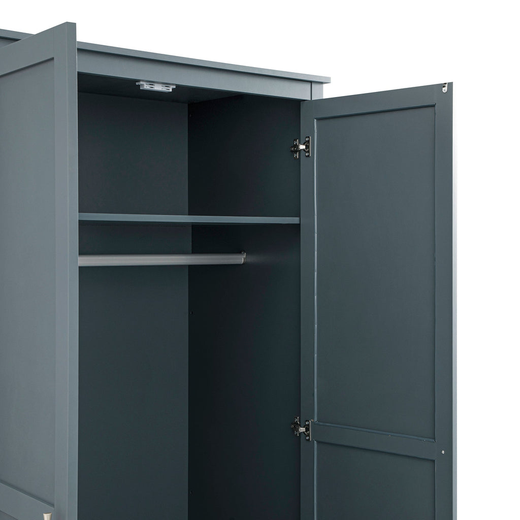 Oakham Double Wardrobe, Stormy Blue
