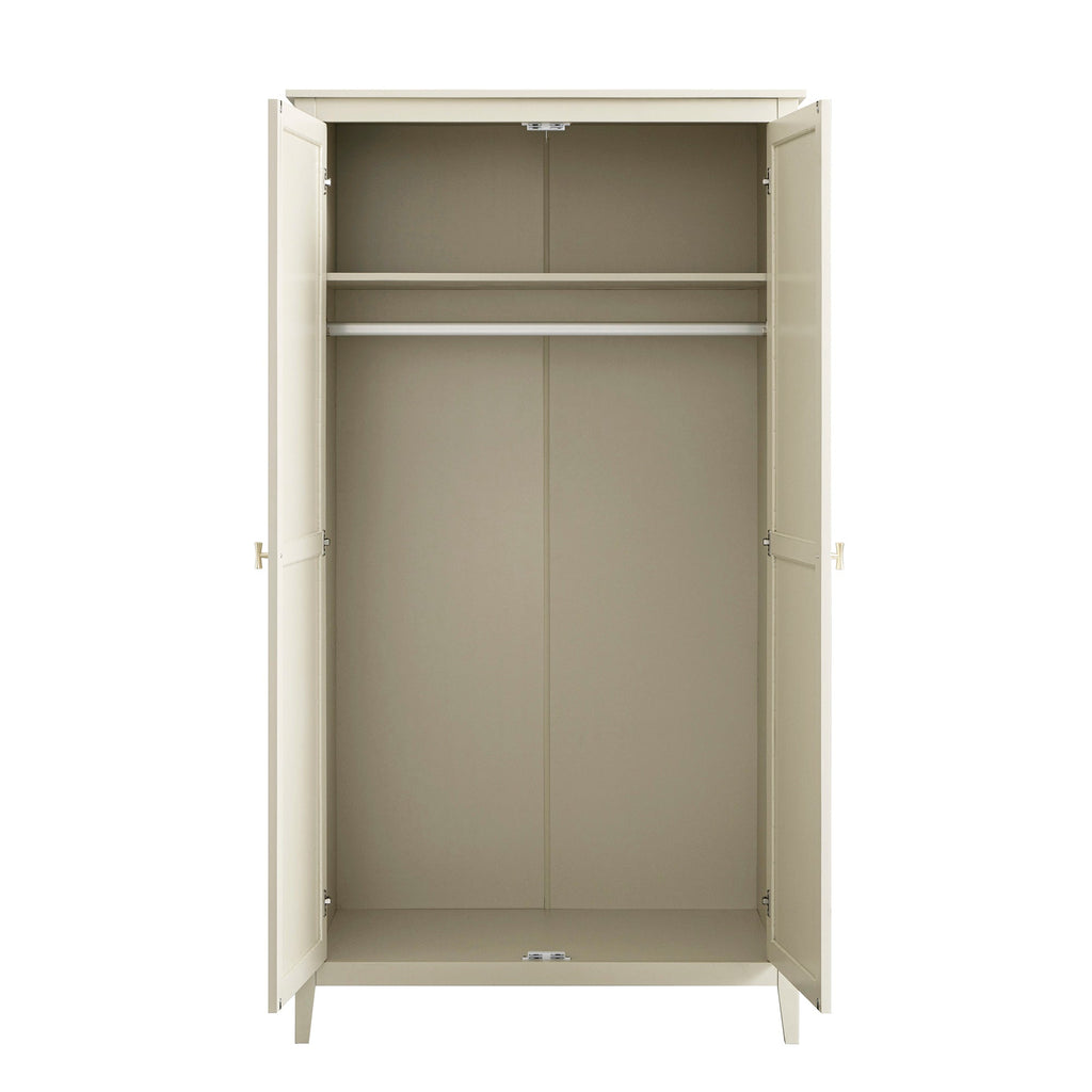 Oakham Double Wardrobe, Shaded White