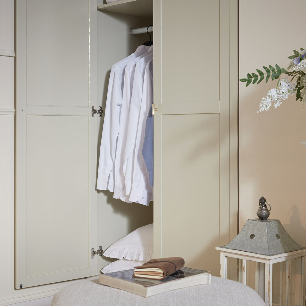Oakham Double Wardrobe, Shaded White