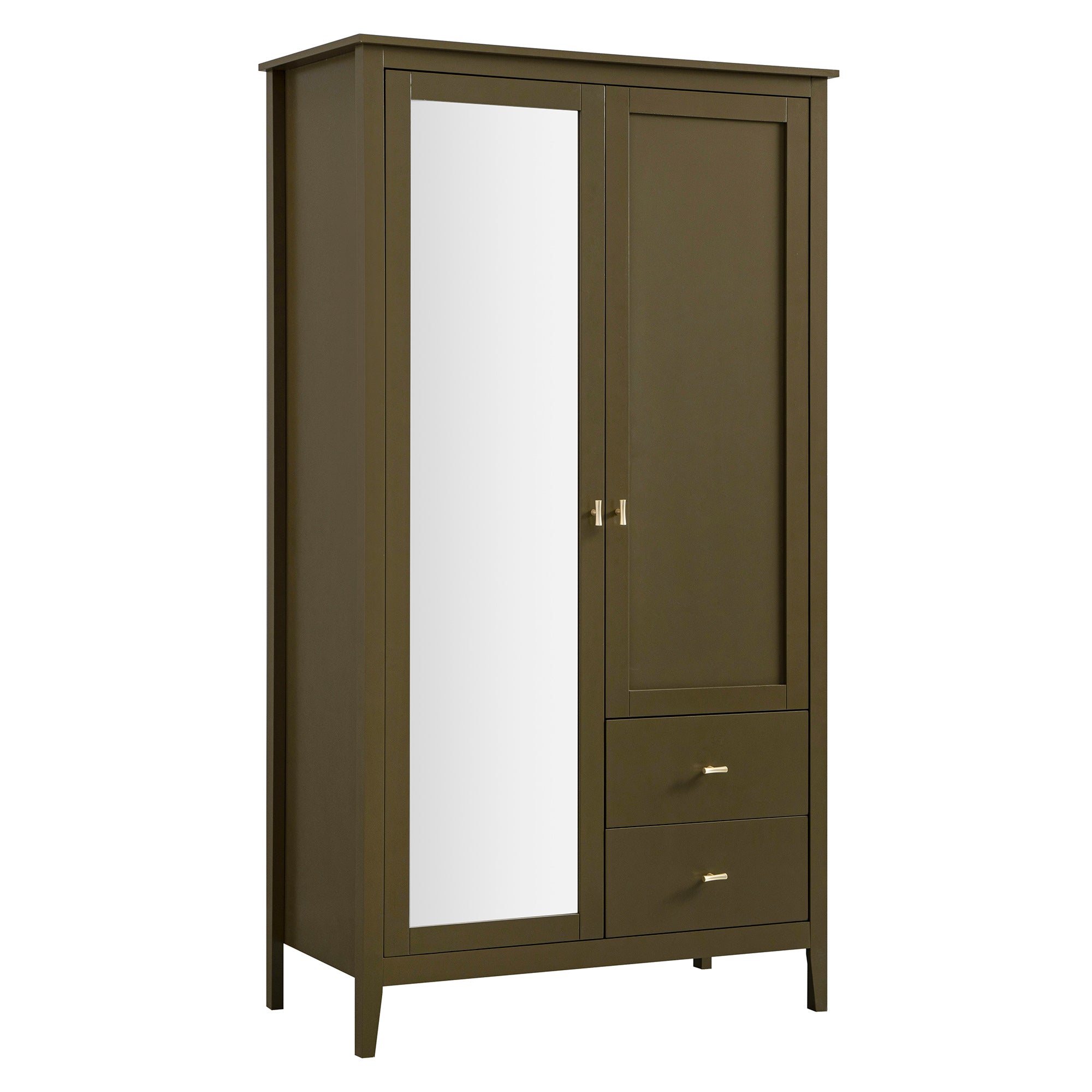 Oakham Mirrored Double Wardrobe, Olive Grove