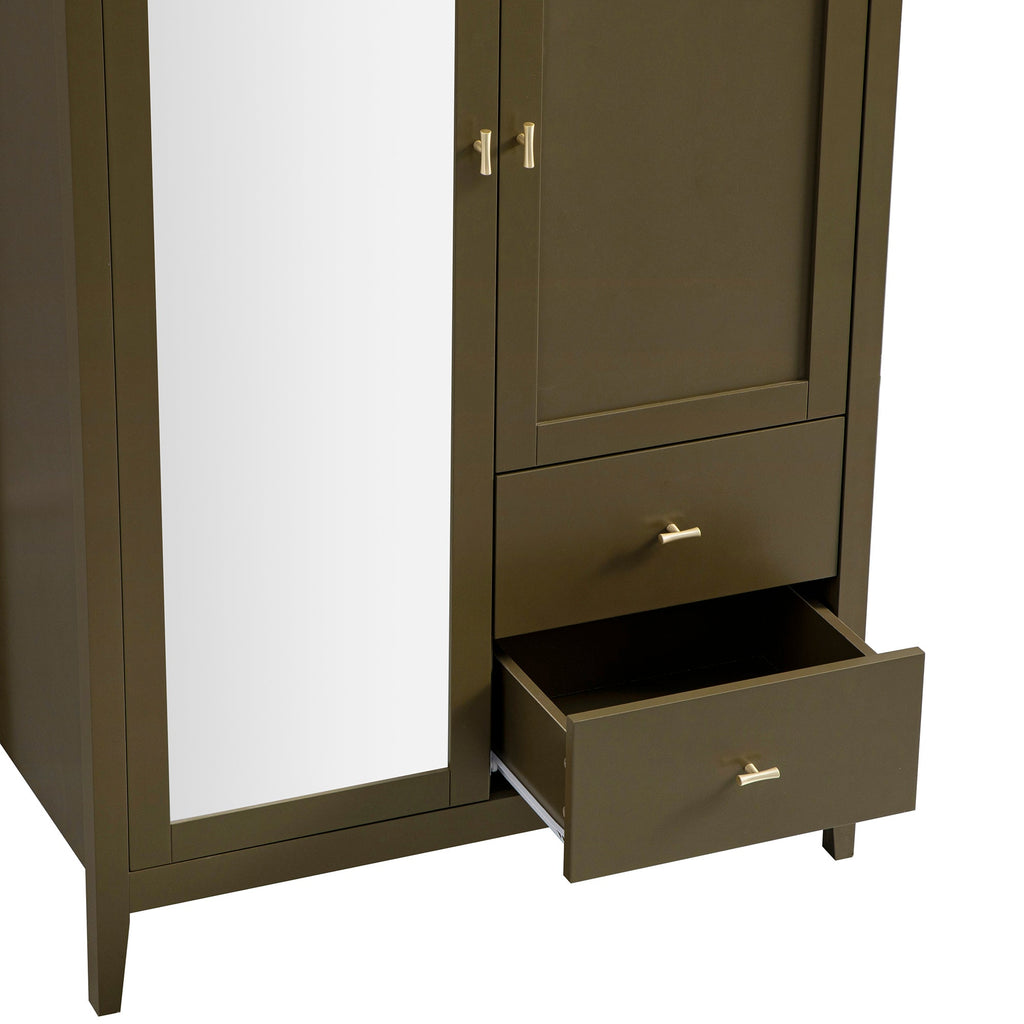 Oakham Mirrored Double Wardrobe, Olive Grove