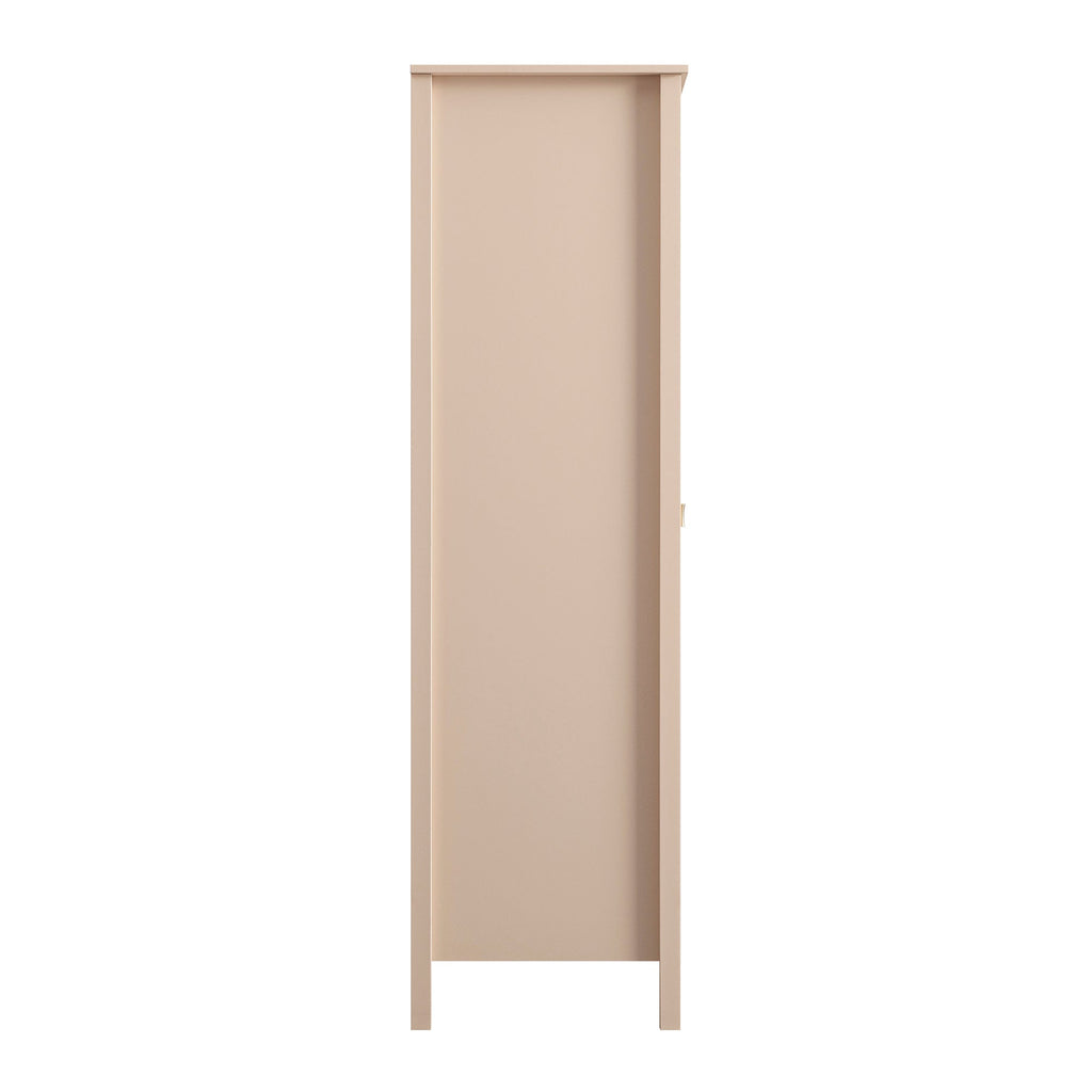 Oakham Mirrored Double Wardrobe, Nude Pink