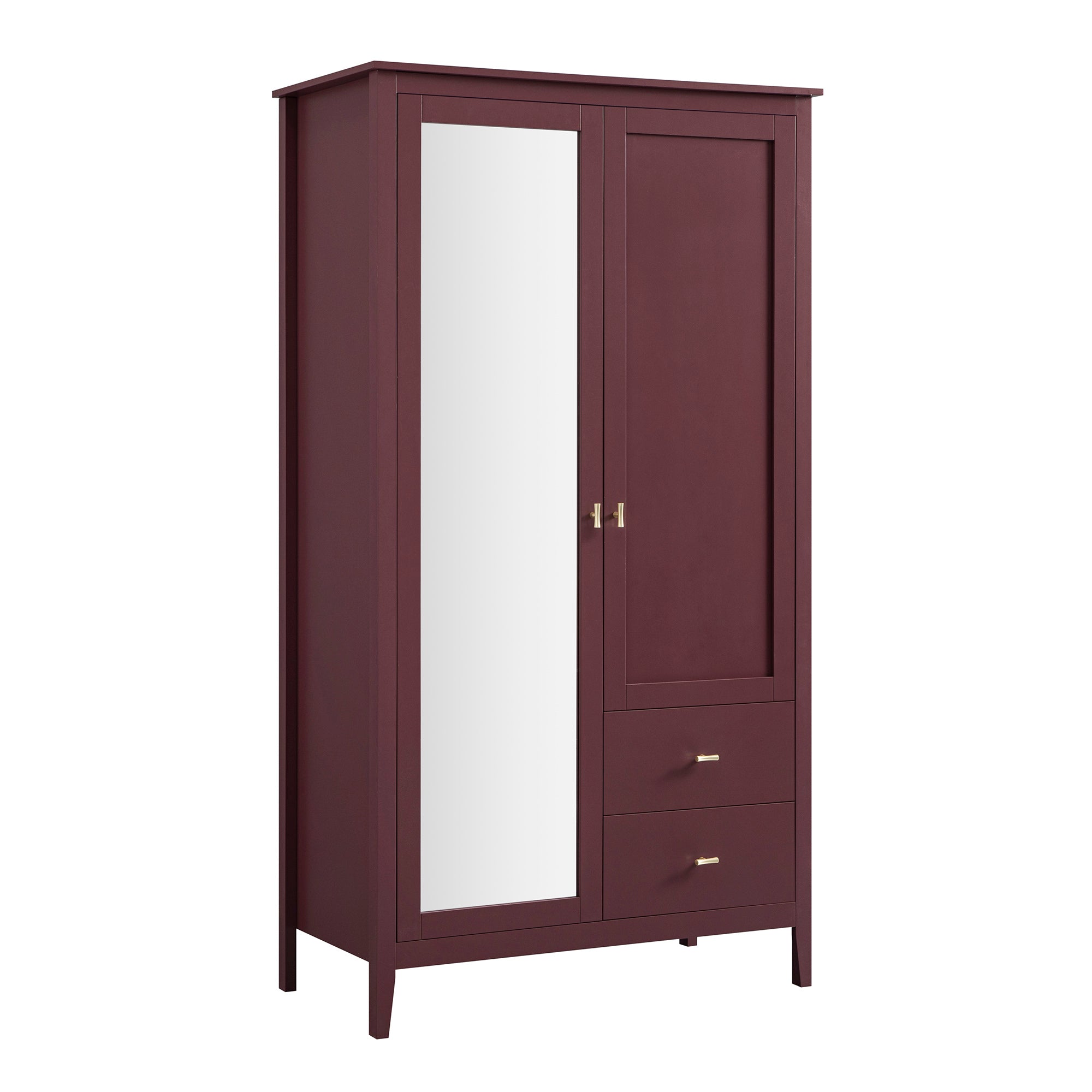 Oakham Mirrored Double Wardrobe, Wild Cherry