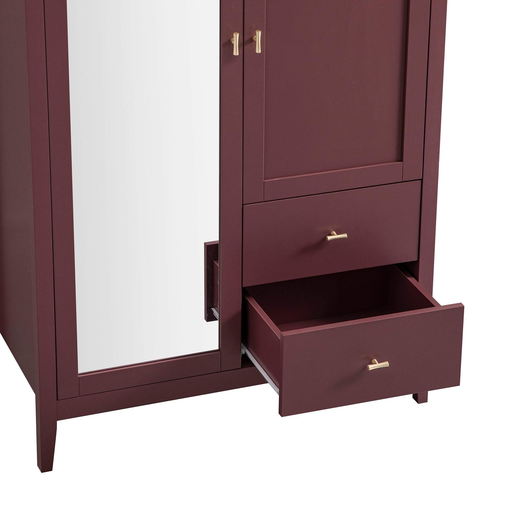 Oakham Mirrored Double Wardrobe, Wild Cherry