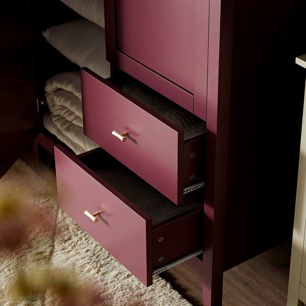 Oakham Mirrored Double Wardrobe, Wild Cherry