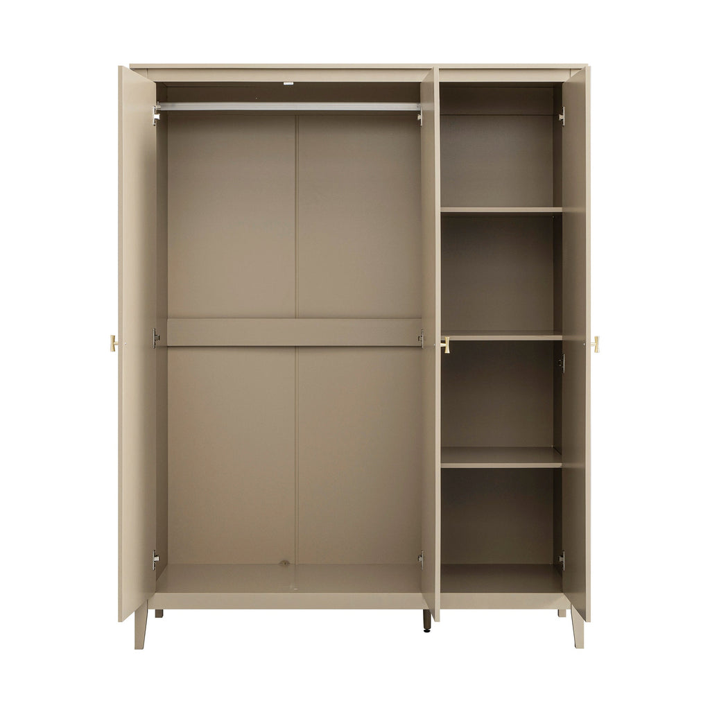 Oakham Triple Wardrobe, Deep Greige