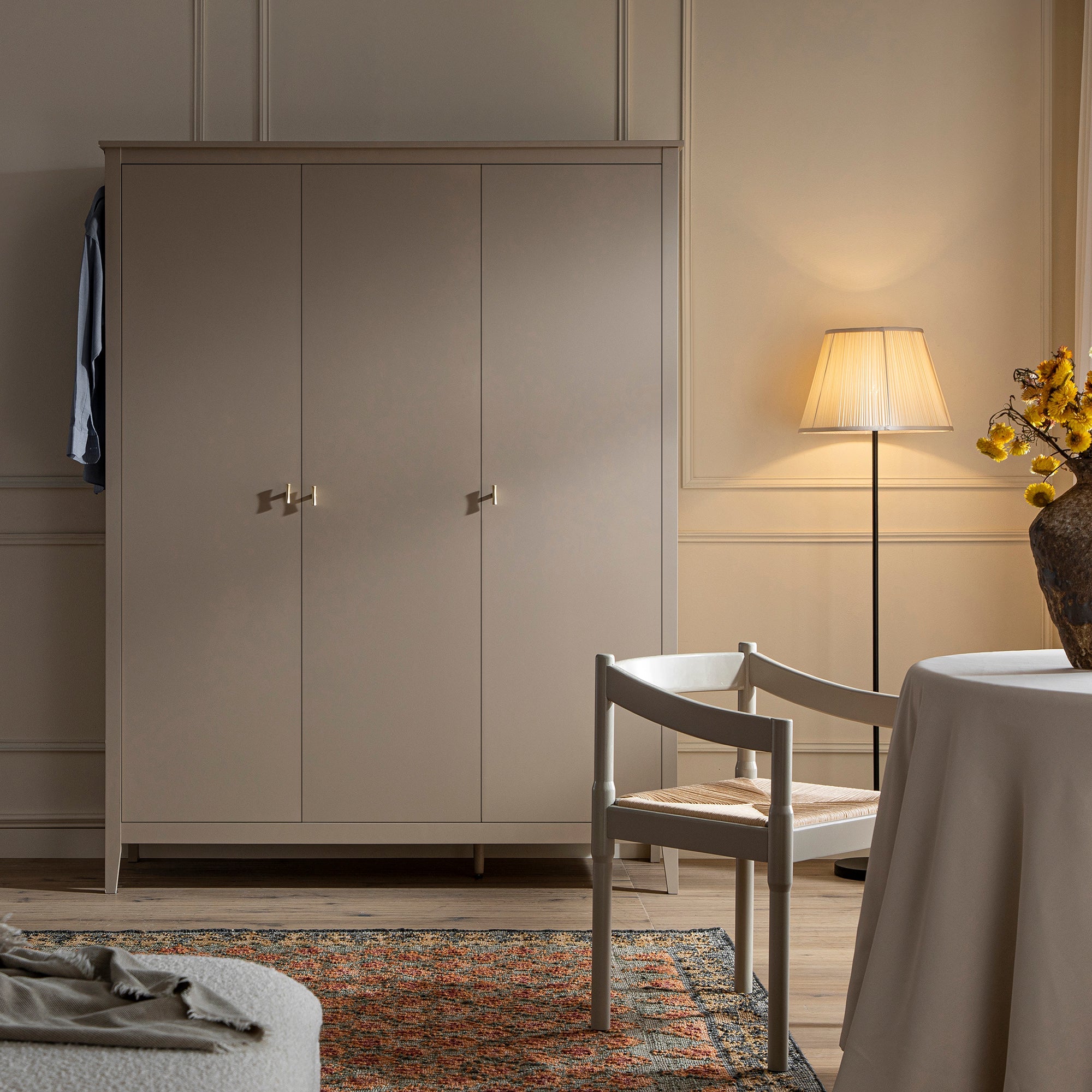 Oakham Triple Wardrobe, Deep Greige