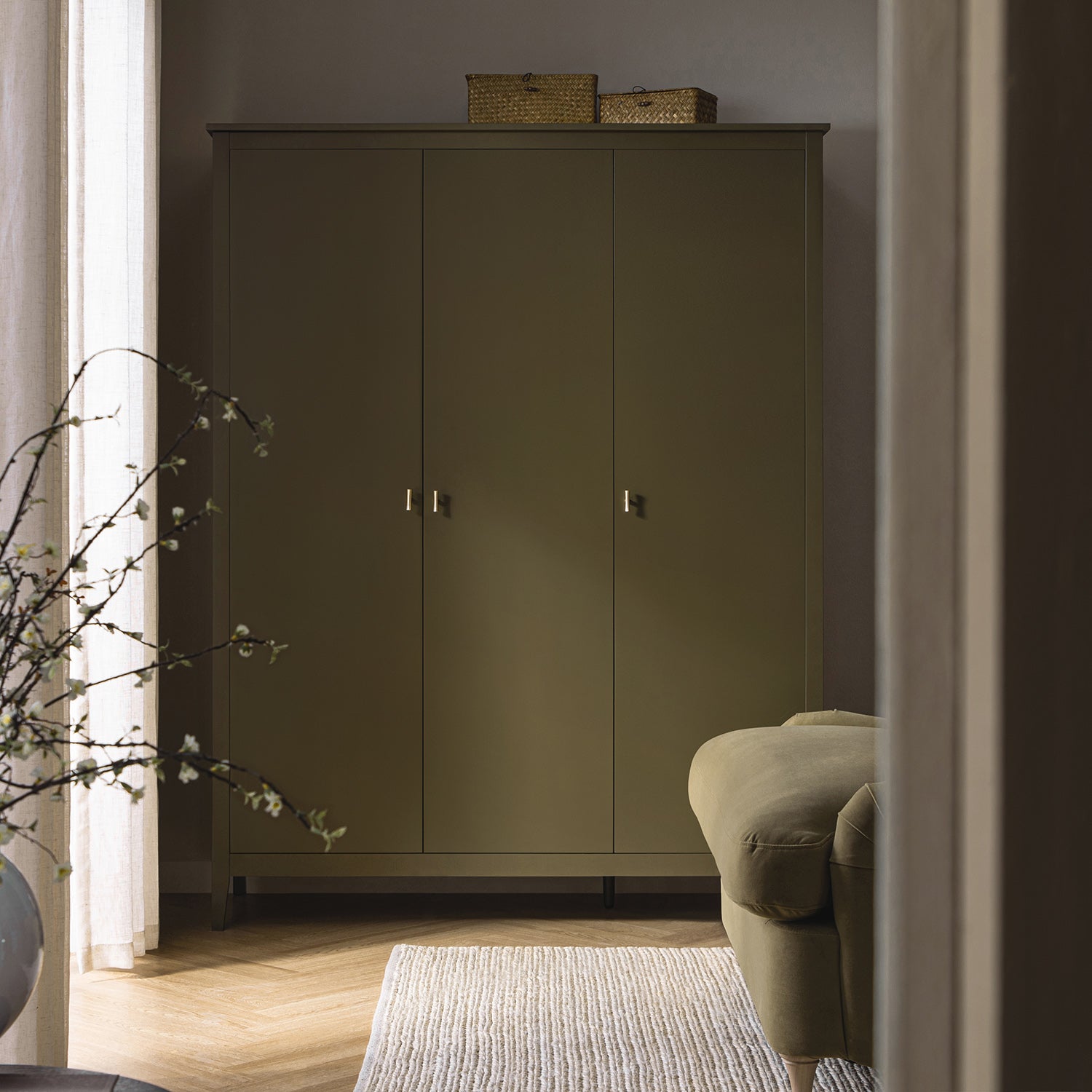 Oakham Triple Wardrobe, Olive Grove