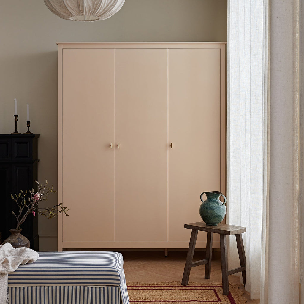 Oakham Triple Wardrobe, Nude Pink