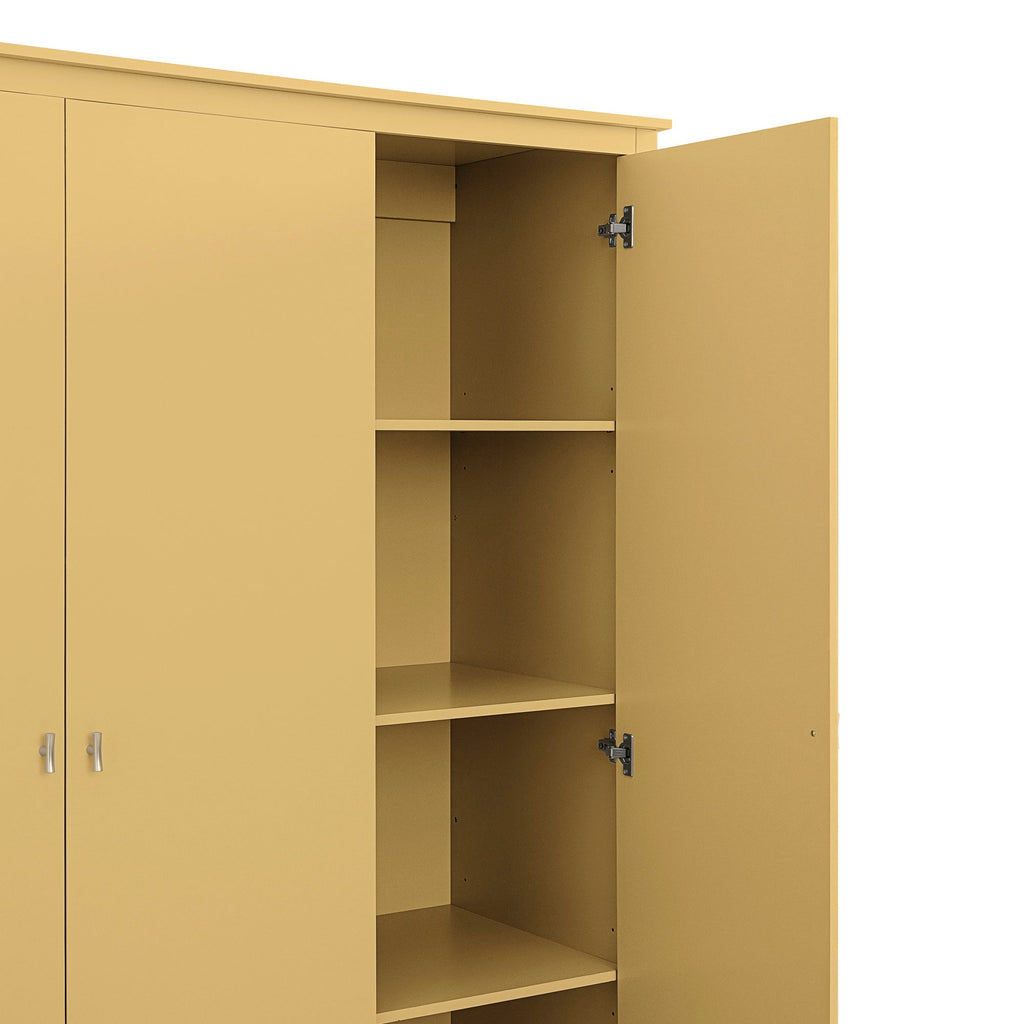 Oakham Triple Wardrobe, Rattan Yellow