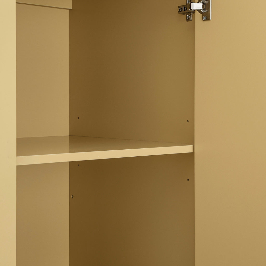 Oakham Triple Wardrobe, Rattan Yellow