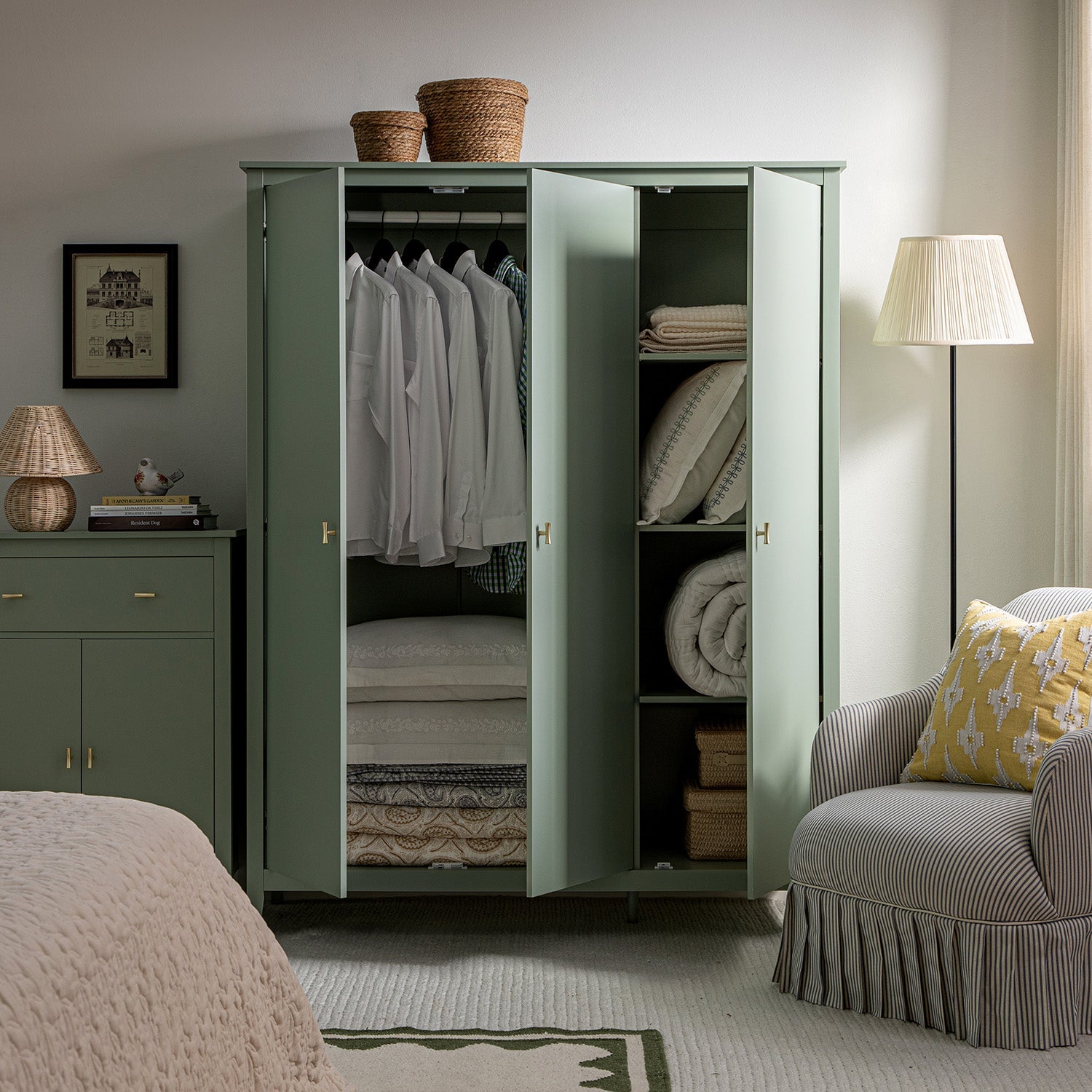 Oakham Triple Wardrobe, Desert Sage