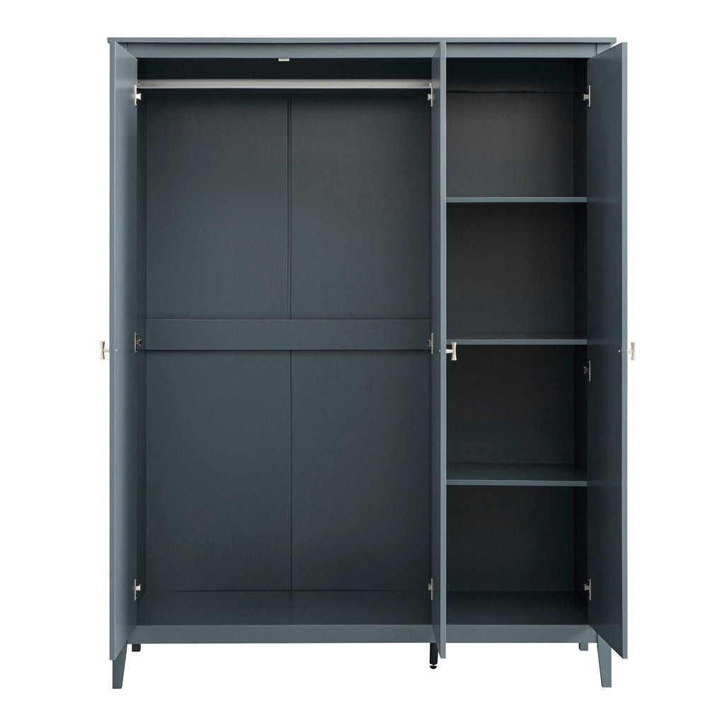 Oakham Triple Wardrobe, Stormy Blue