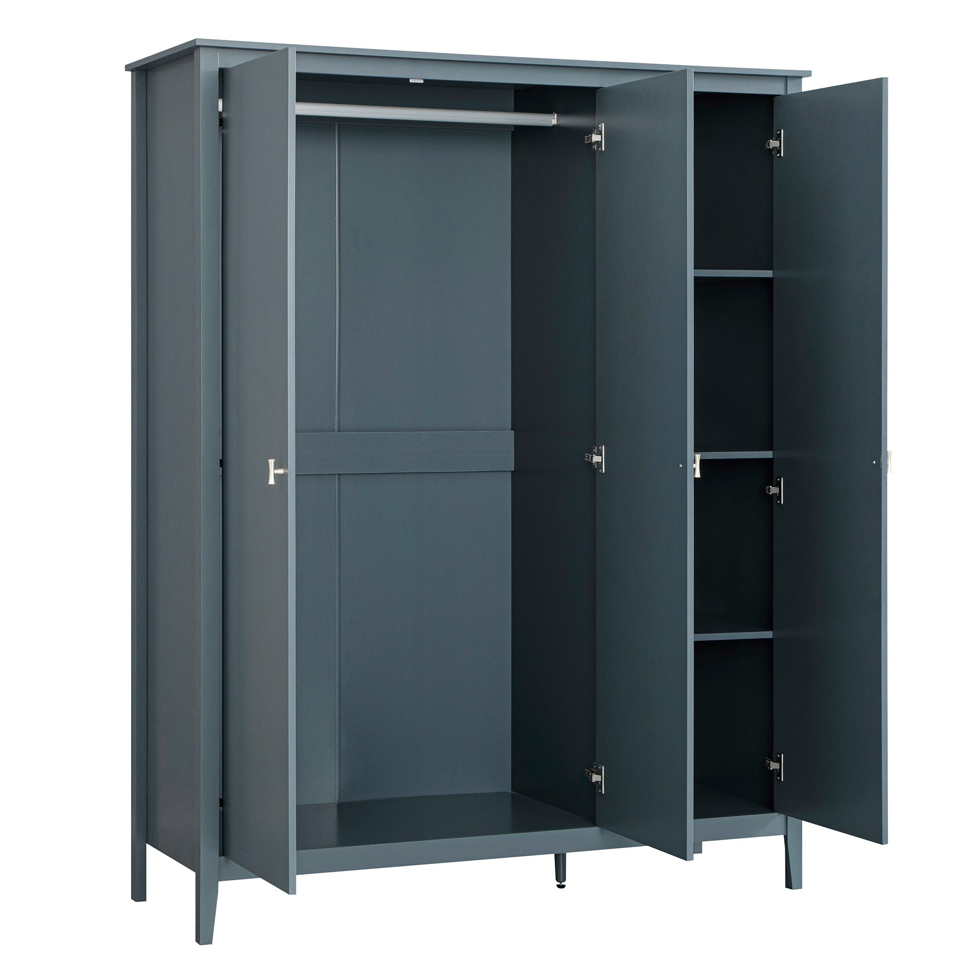 Oakham Triple Wardrobe, Stormy Blue