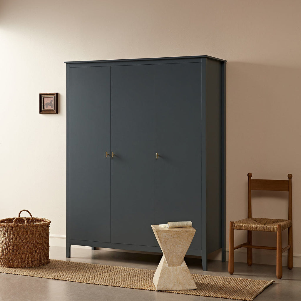 Oakham Triple Wardrobe, Stormy Blue