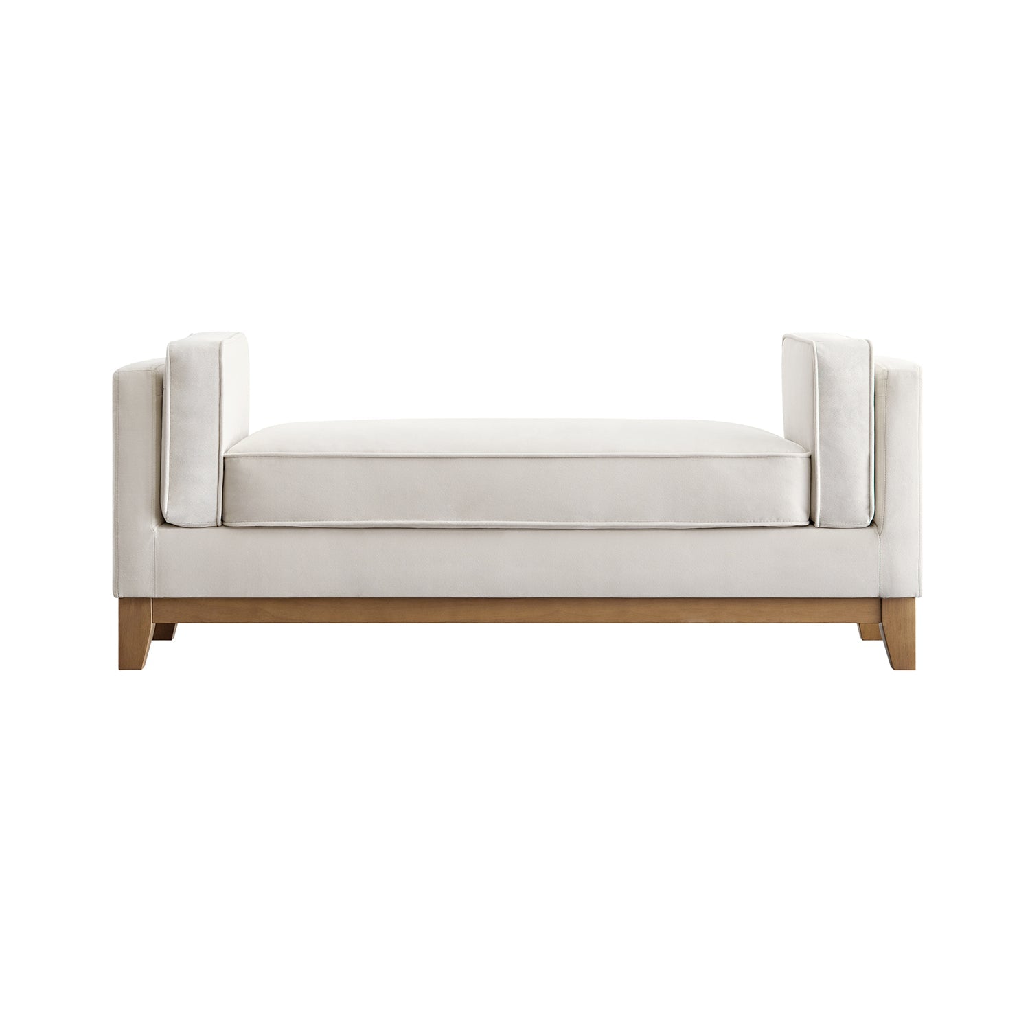 Dipley Champagne Velvet Upholstered Bench