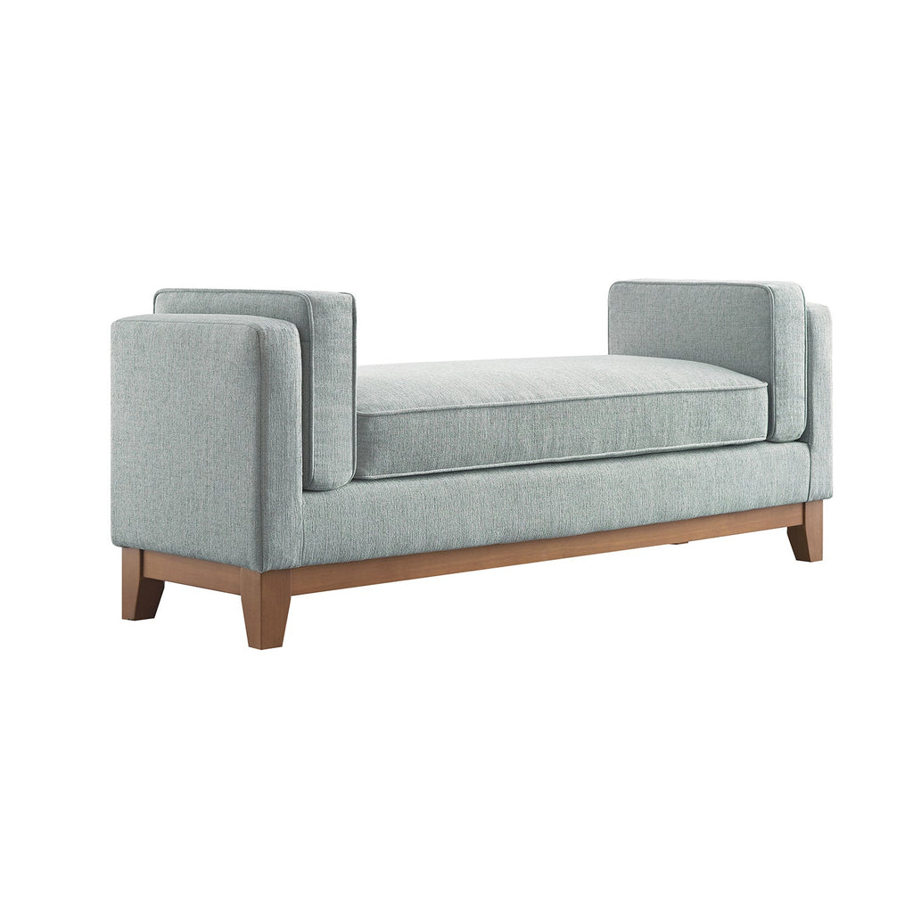 Dipley Sage Woven Fabric Upholstered Bench