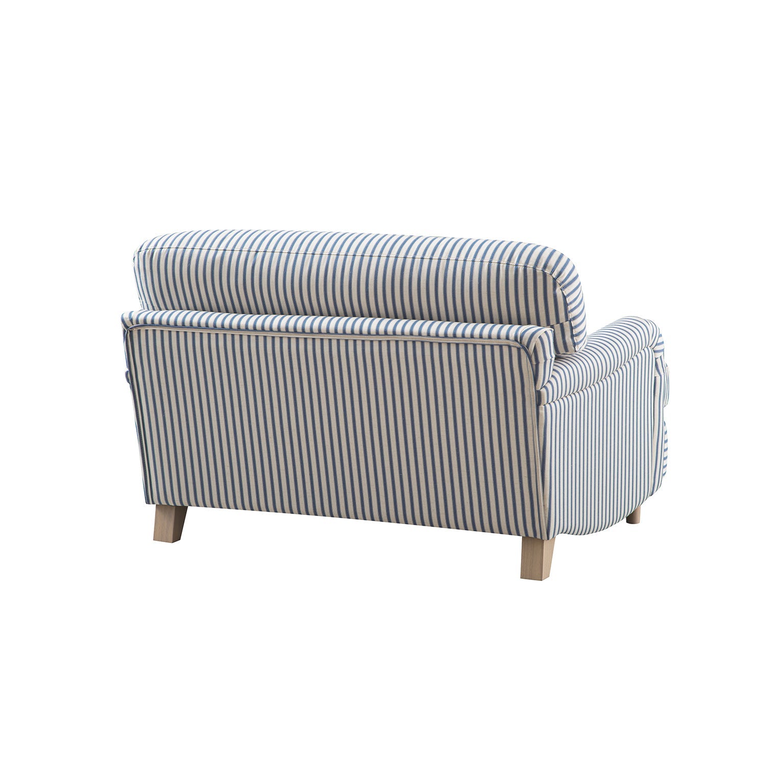 Daphnis Blue Striped Linen Blend Sofa, Loveseat
