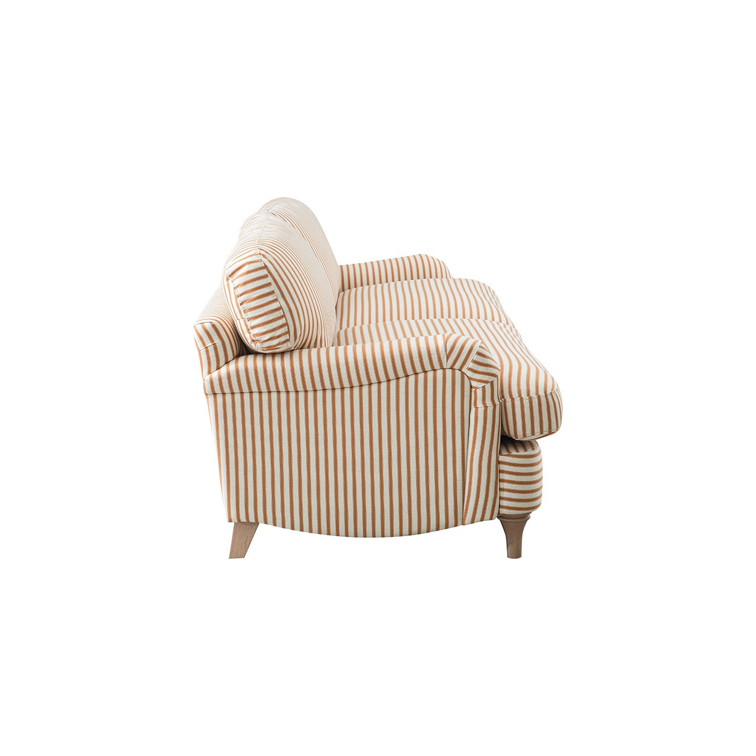 Daphnis Ochre Striped Linen Blend Sofa, 3-Seater