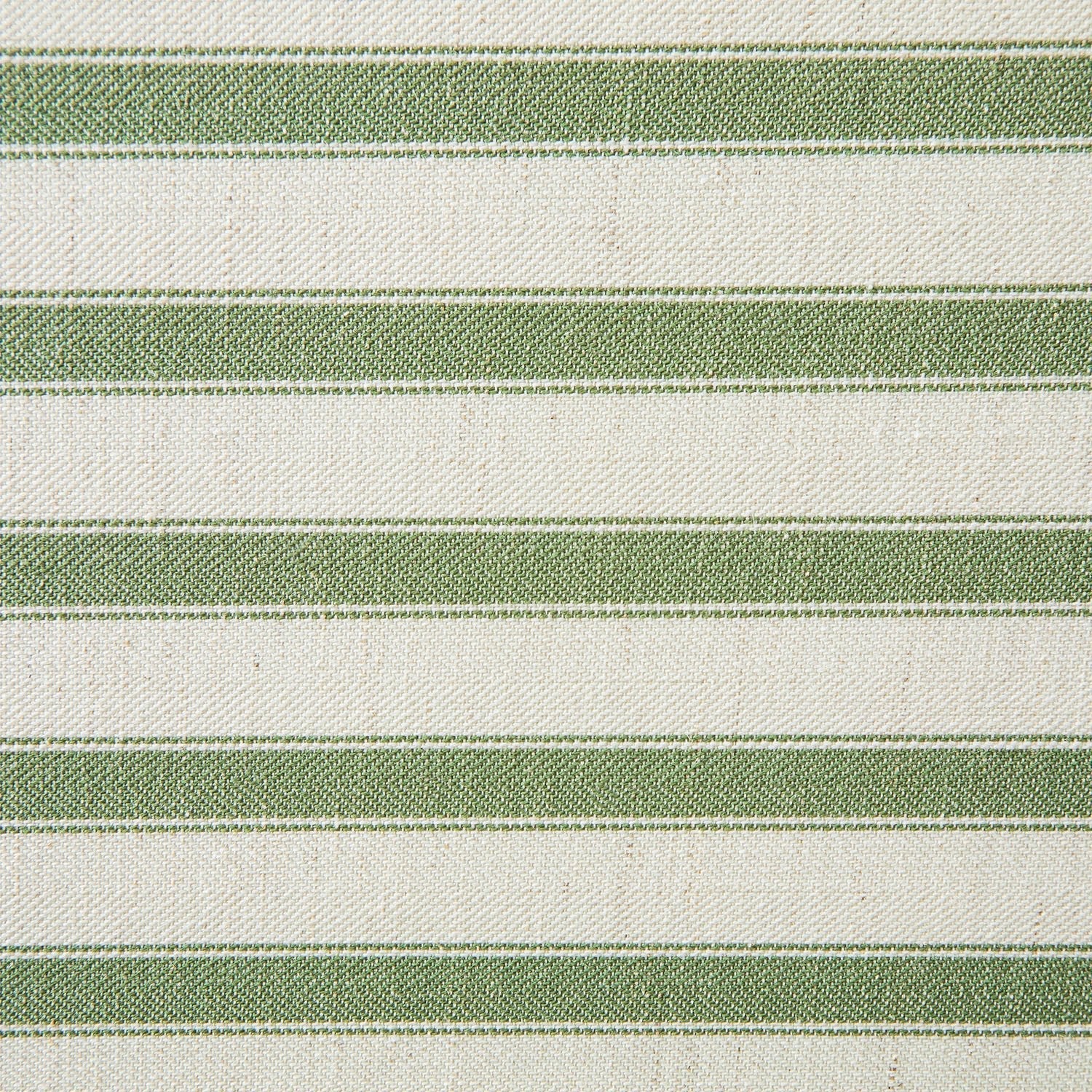 Daphnis Green Striped Linen Blend Sofa, Grande Chaise Sofa Right Hand Facing