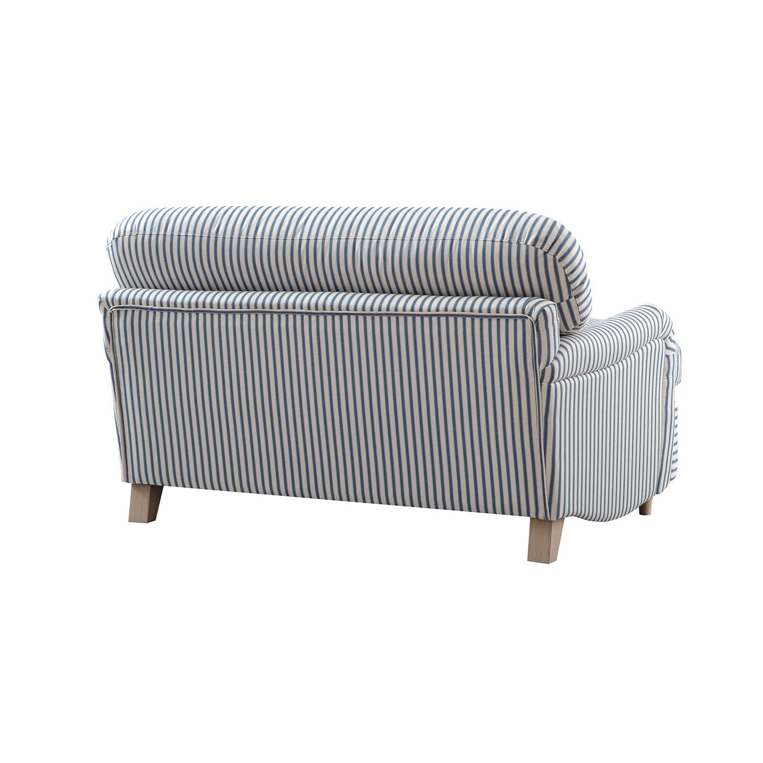 Daphnis Blue Striped Linen Blend Fabric Sofa Bed, Loveseat