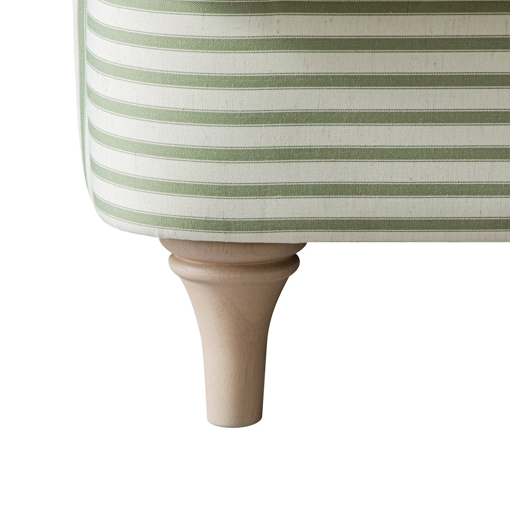 Daphnis Green Striped Linen Blend Sofa Bed, Large 3-Seater