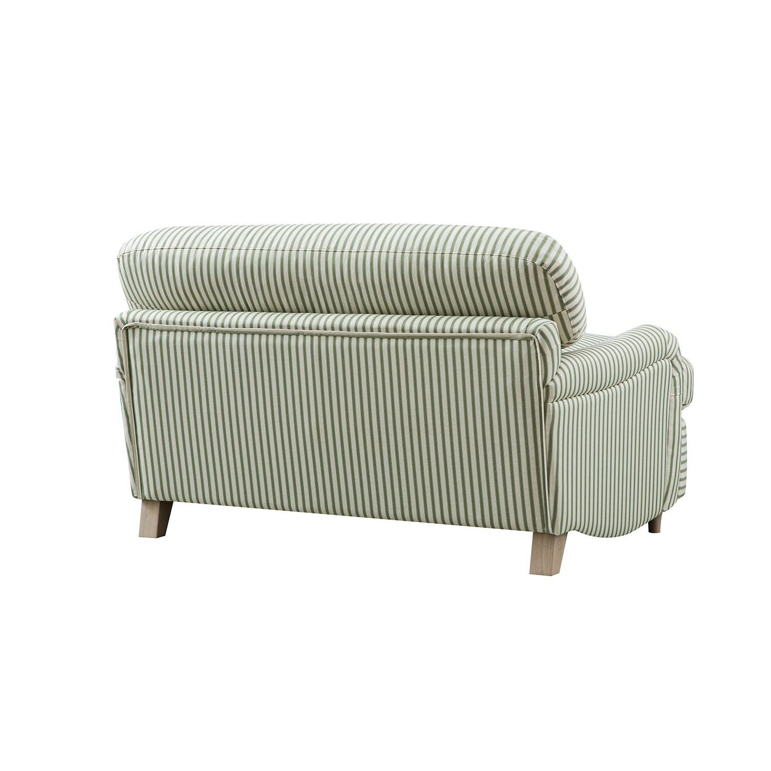 Daphnis Green Striped Linen Blend Fabric Sofa Bed, Loveseat