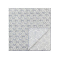 Juliette French Blue Paisley Reversible Quilted Cotton Bedspread