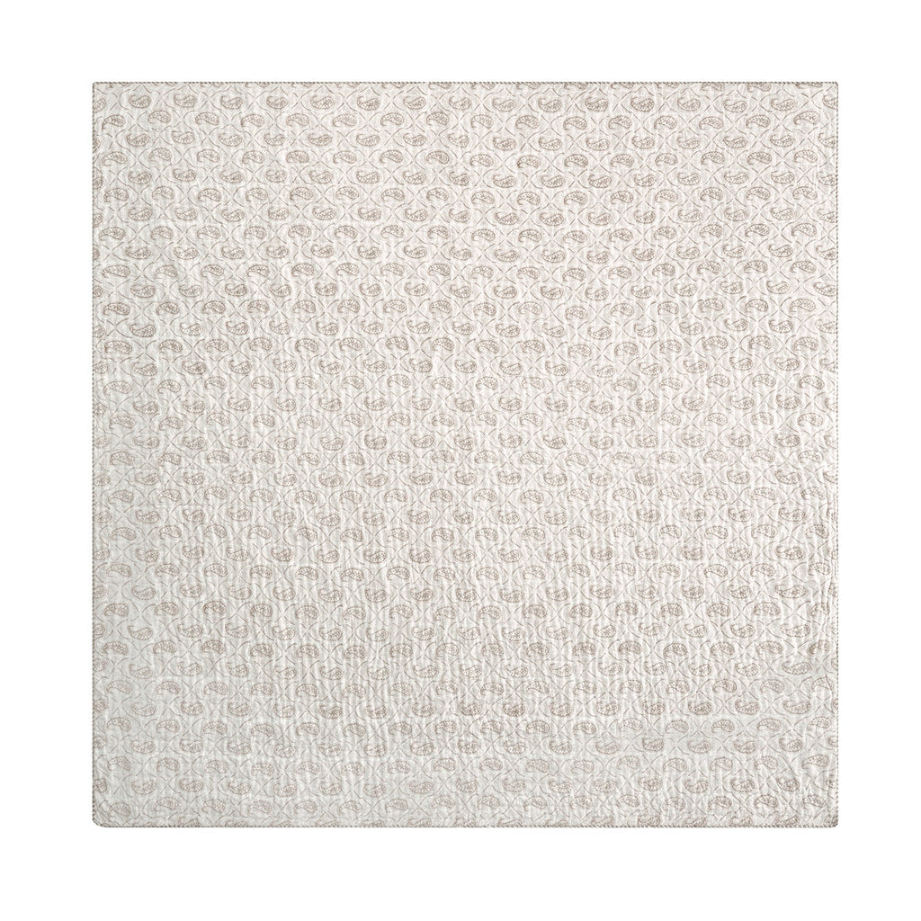 Juliette Camel Paisley Reversible Quilted Cotton Bedspread