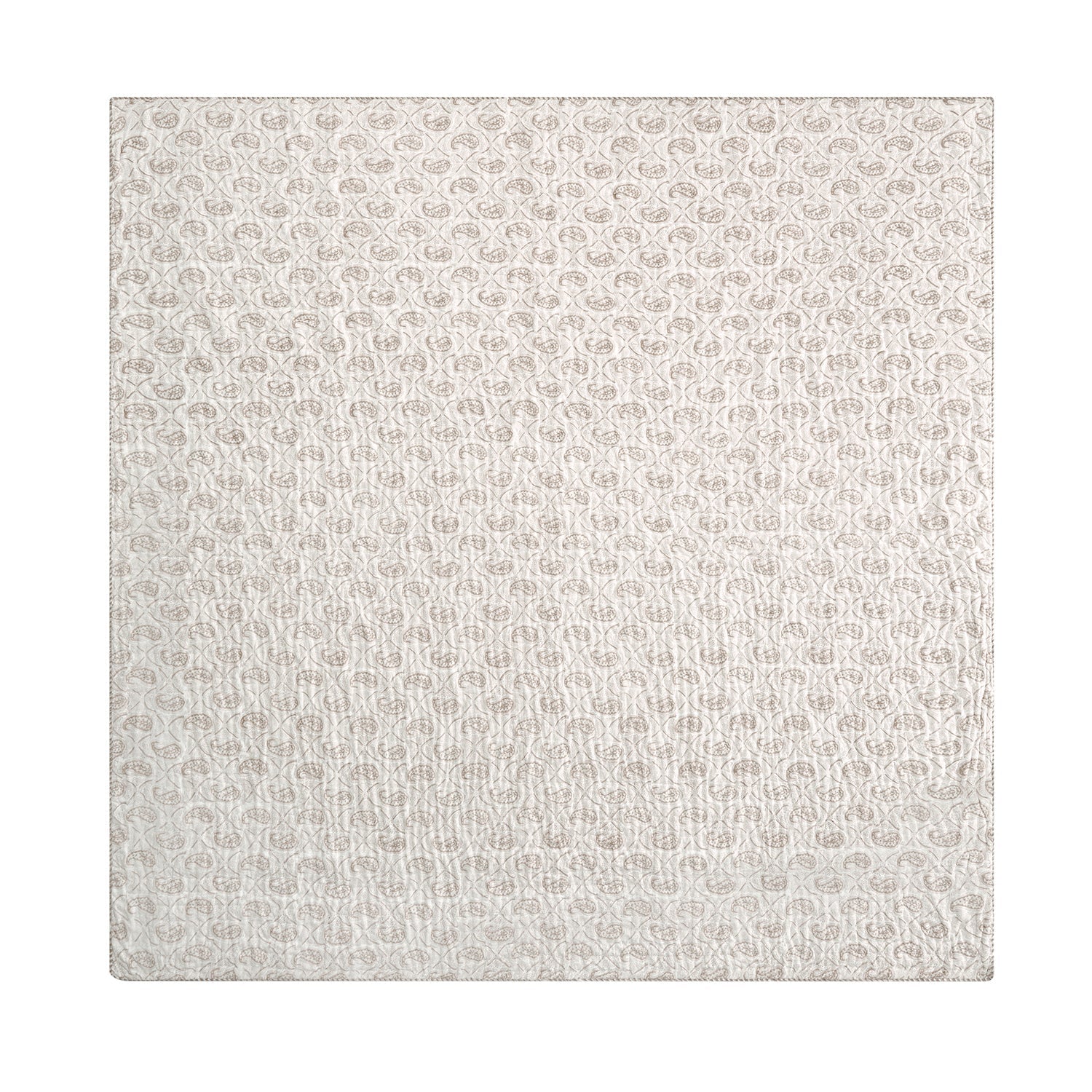 Juliette Camel Paisley Reversible Quilted Cotton Bedspread